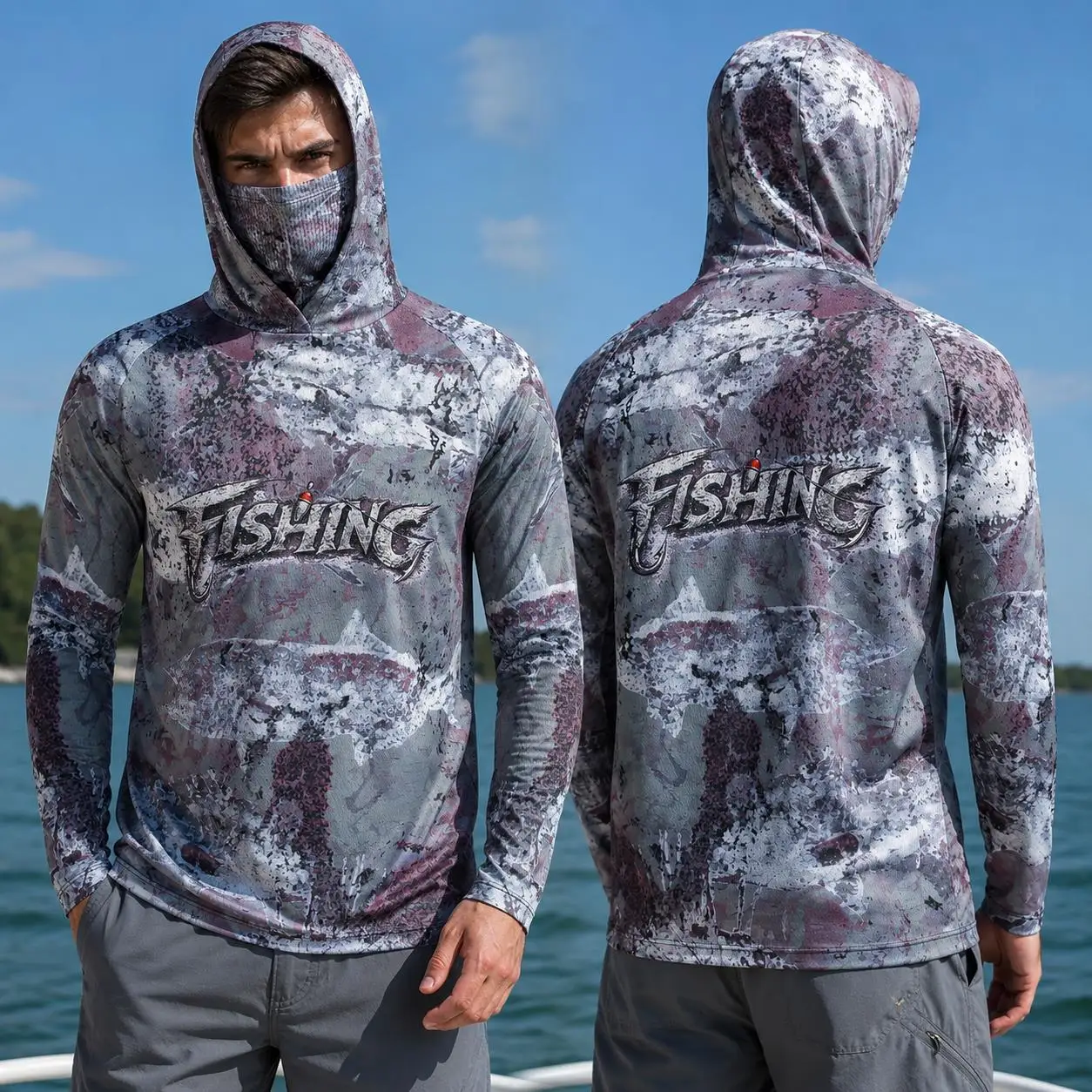 Fishing Shirt Hooded Men Fishi - Fishing Mask Sun Protection review and price